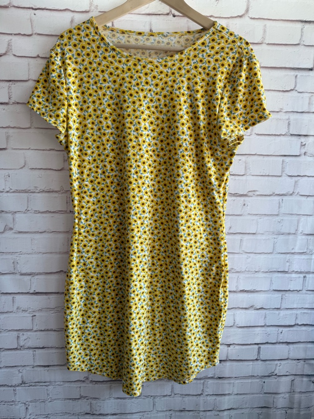 No Boundaries Yellow Sunflower Mini Dress